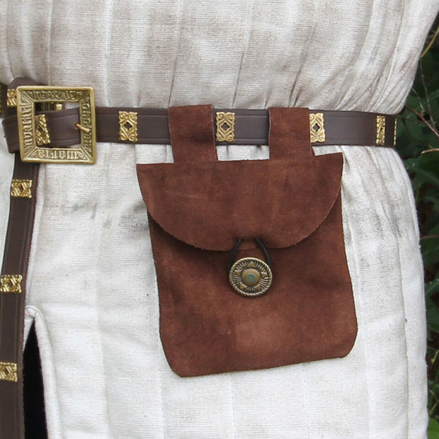 Medieval waist bag Viking Knight Leather storage belt bag
