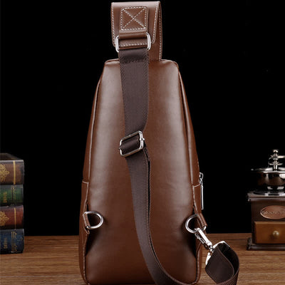 Men Casual Travel Crossbody Chest Sling Bag One Shoulder Strap Bag