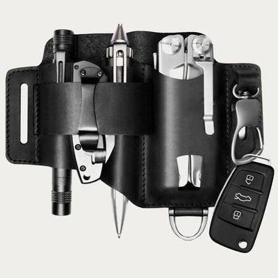 Leather Multitool Sheath For Men EDC Durable Belt Wear