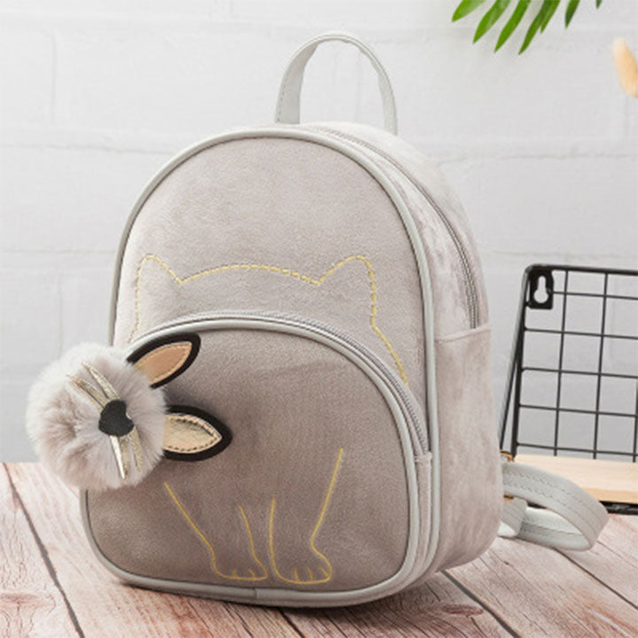 Cartoon Embroidered Cat Pattern Mini  Backpack