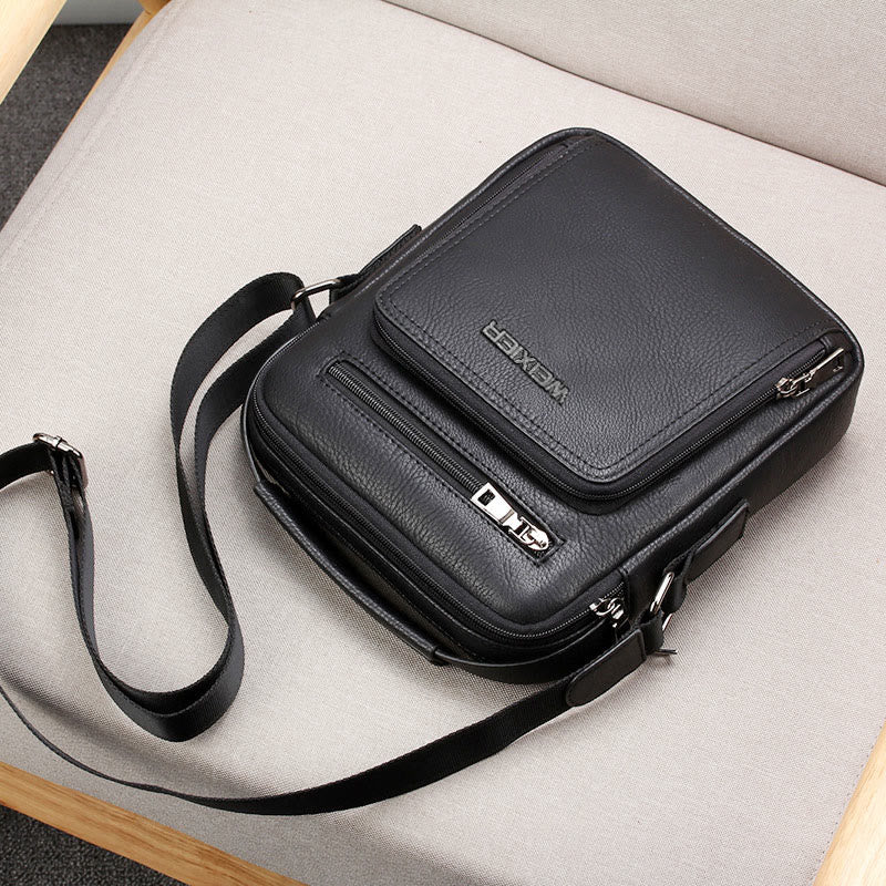 Messenger Bag for Men Casual PU Leather Crossbody Shoulder Bag