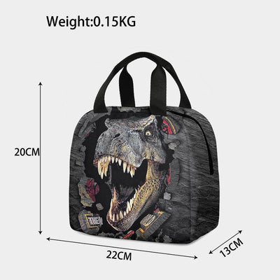 Lunch Bag For Kids School Camping Cartoon Dinosaur Thermal Handbag