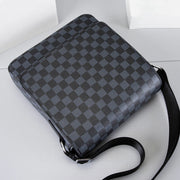 Messenger Bag For Men Leissure Plaid PU Leather Crpssbody Bag