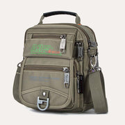 Multi-Pocket Nylon Purse Casual Crossbody Shoulder Bag Travel Carry Chest Bag