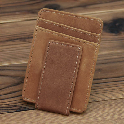 Words Engraved Small Wallet For Men Gift Thin Card Holder