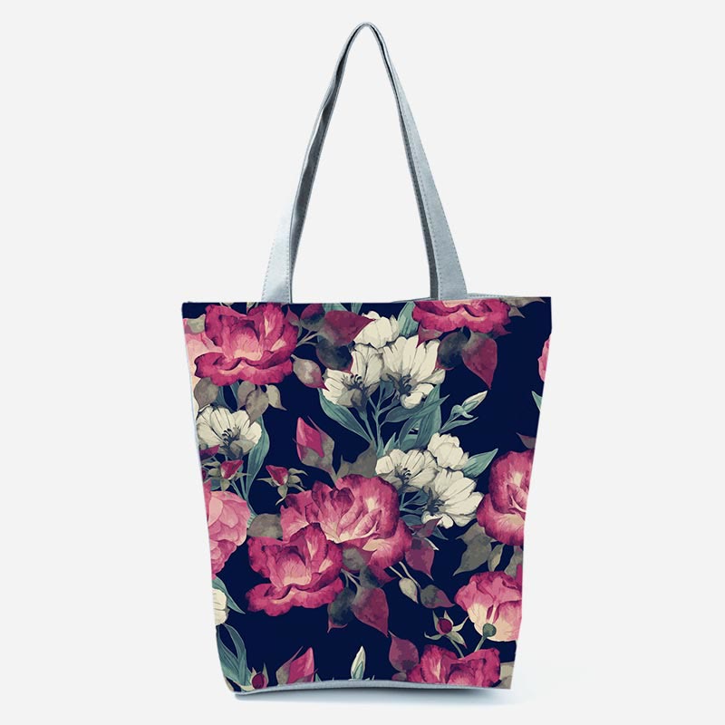 Tote Bag For Women Floral Print Large Capacity Shoulder Bag