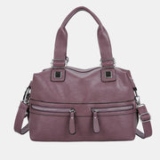 Large Capacity Durable Vintage Soft Leather Tote Bag