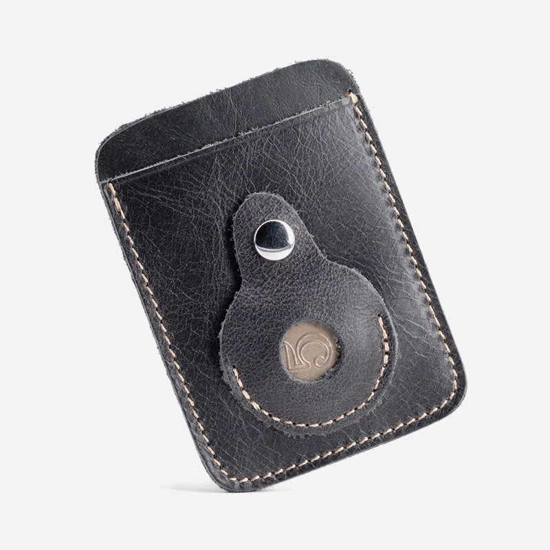 Card Holder For Shopping Cowhide Oil Wax Metal Money Clip