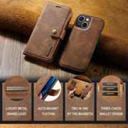 Magnetic Wallet Case for iPhone 13 Pro Max Multi Model Handmade PU Leather