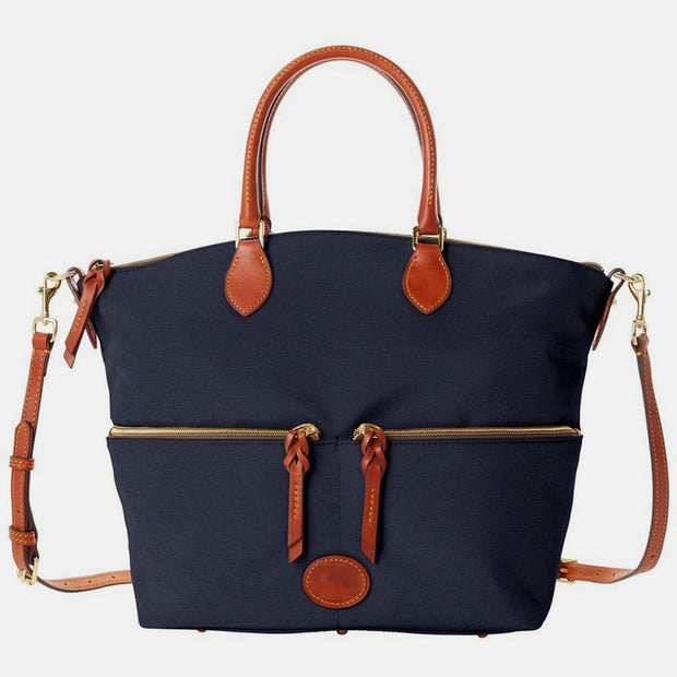 Crossbody Bag for Women Double Zip Top Handle Dome Bag Purse