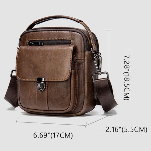 Large Capacity Retro Genuine Leather Crossbody Bag