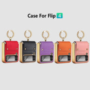 Phone Case For Z Flip4 Business Style Folding Ring Case