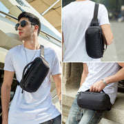 Multifunction Men's Crossbody Bag Fashion Bum Bag Sling Bag with Top Handle