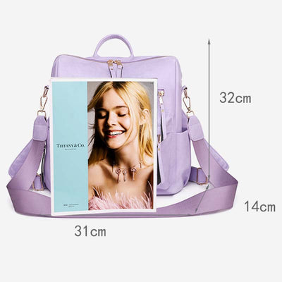 Large Capacity Multi-Carry Elegant College Style Backpack