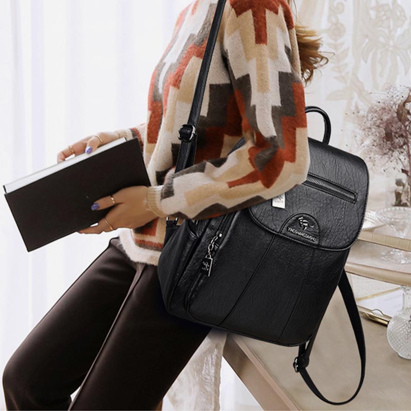 Small Backpack Purse for Women Soft PU Leather Casual Daypack Bags