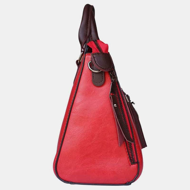 Handbags Purses for Women Vegan Leather Top-Handle Shoulder Bag with Zipper