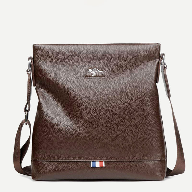 Men's Messenger Bag Crossbody Bag Soft Leather Travel Bag Sling Pack