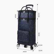 Collapsible Shopping Cart For Women Portable Tinfoil Preservation Rollig Tote