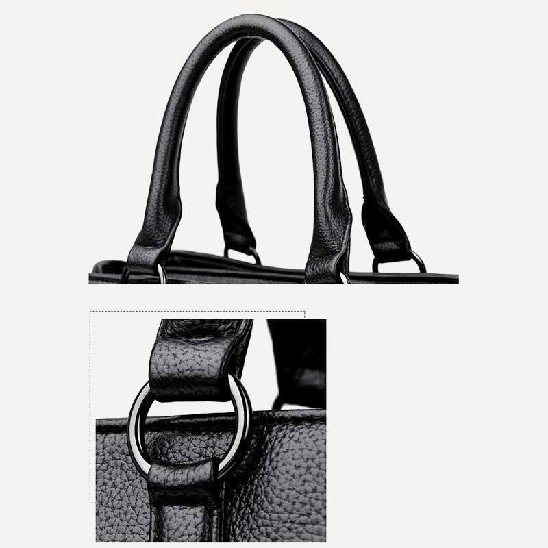 Limited Stock: Triple Compartment Handbag Top-Handle Satchel PU Leather Crossbody Purse