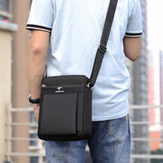 Messenger Bag for Men Black Oxford Waterproof Daily Crossbody Bag