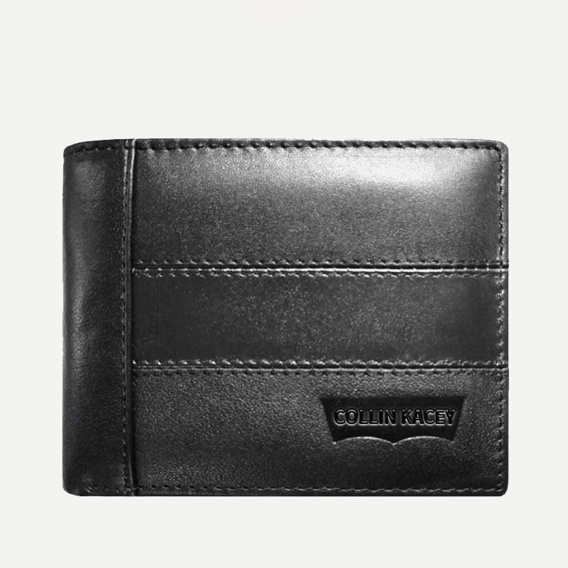 Mens Retro Bifold Short Roomy Leather Wallet Multi Style Optionals