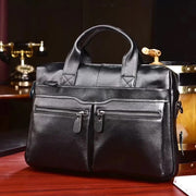 Briefcase For Men Business Genuine Leather Fit Laptop Vintage Bag