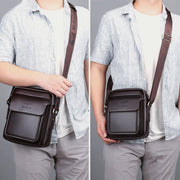 Classic Messenger Bag For Men Business Pu Leather Satchel Bag