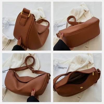 Crossbody Bag for Women Simple Casual PU Leather Hobo Bag