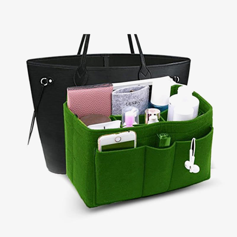 Storage Bag For Home Large Capacity Multi Compartment Felt Bag