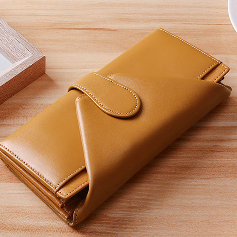 Retro Multi-Slot Genuine Leather Long Purse