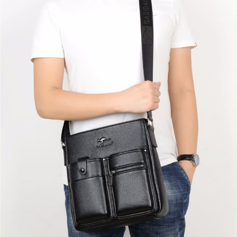 Messenger Bag For Men Large Capacity Leisure Leather Crossbody Bag