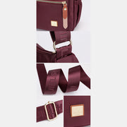 4 Zip Crossbody Nylon Purse for Women Casual Shoulder Bag