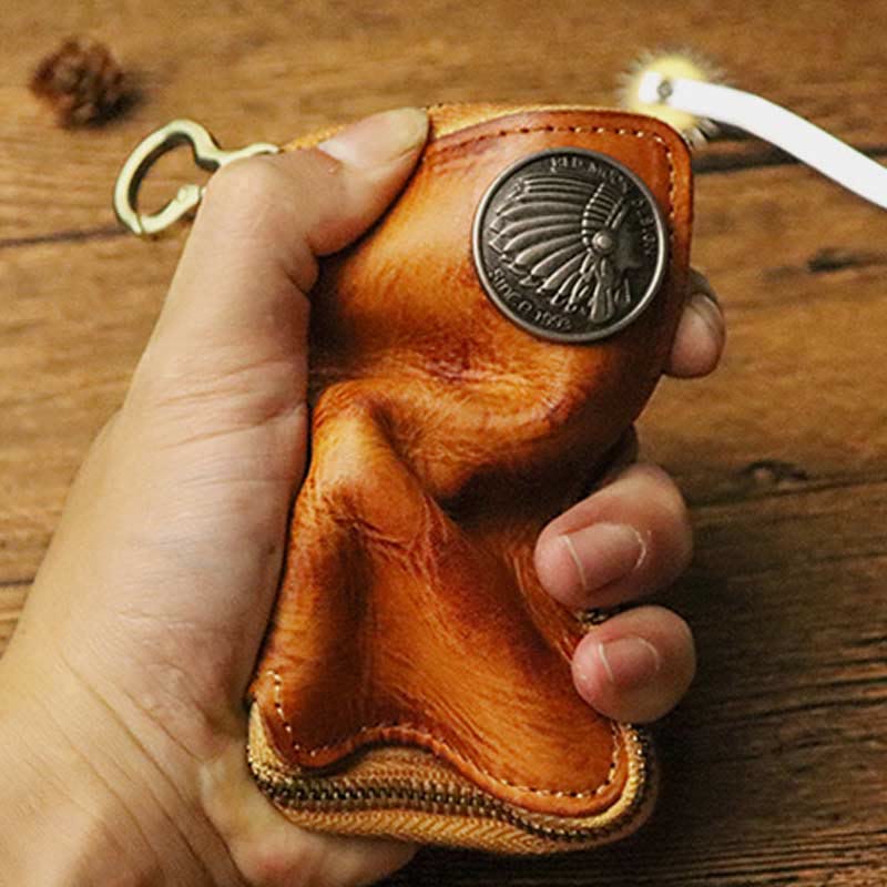 Leather Wallet For Men Waist Wear Multi Functional Key Purse