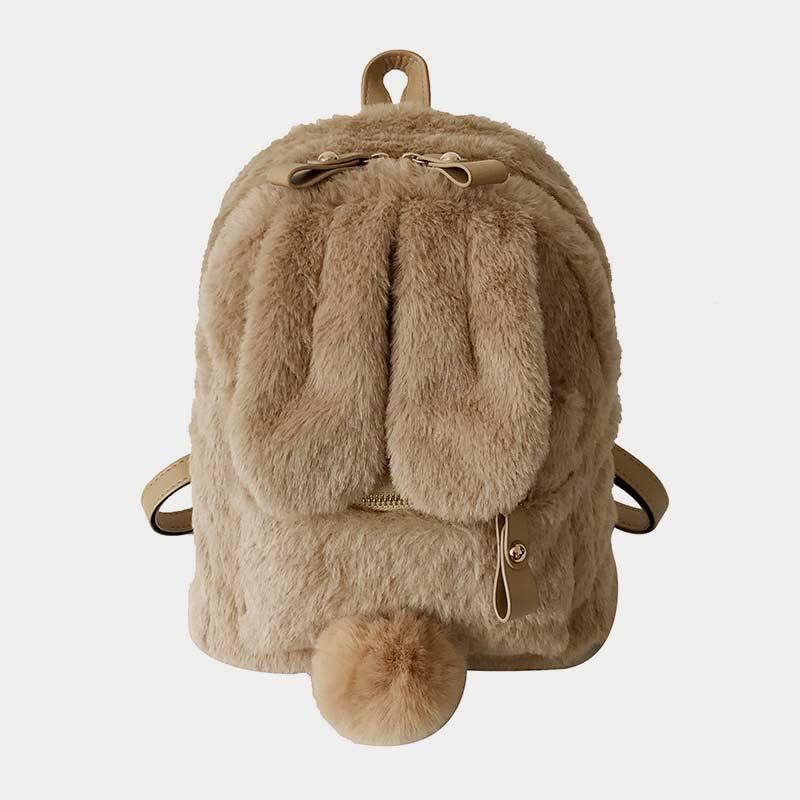 Cute Plush Backpack Daypack for Women Girls with Rabbit's Ear