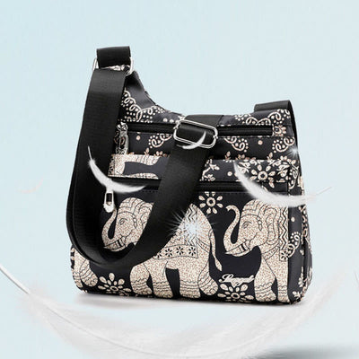 Crossbody Bag for Women Folk-Custom Ethnic Printing Nylon Satchel