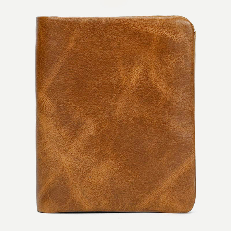 Retro Men's Leather Wallet Bifold Design Slim Holder 6-10 Cards