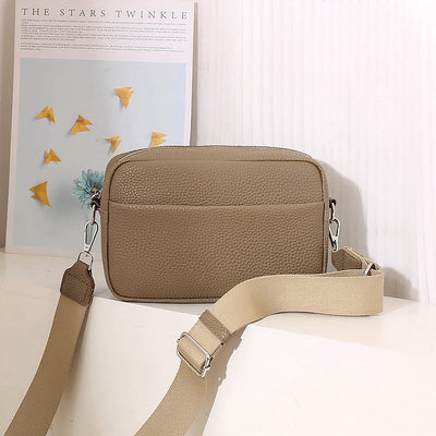 Wide Detachable Strap Shoulder For Women Faux Leather Crossbody Bag