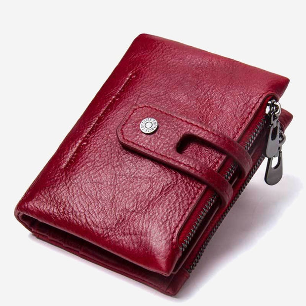 Multifunctional Real Leather Vintage Purse