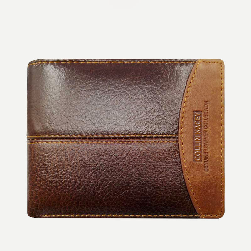 Mens Retro Bifold Short Roomy Leather Wallet Multi Style Optionals