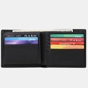 Men's Anti-theft Extra Capacity Slimfold Leather Wallet with RFID Blocking