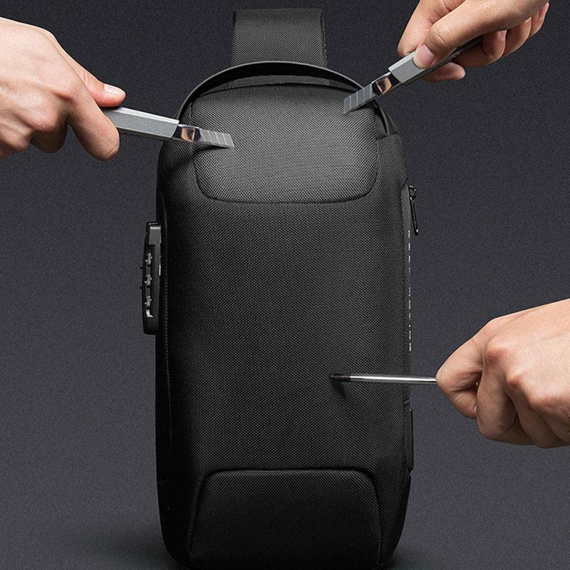 Waterproof Sling Bag With USB Charging Port