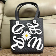 4Pcs DIY Letters Summer Croc Charms Personalized Beach Bag and Handbag Decoration