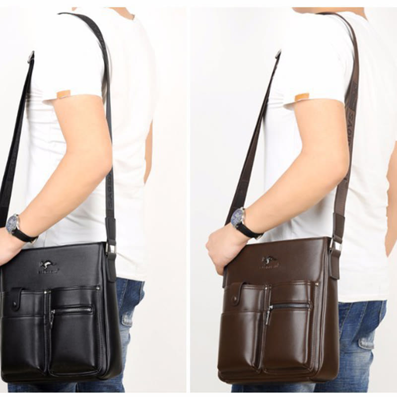 Messenger Bag For Men Large Capacity Leisure Leather Crossbody Bag