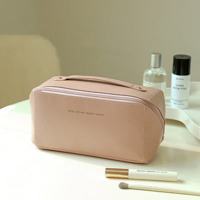 Cosmetic Bag For Women Travel Handy PU Leather Makeup Bag