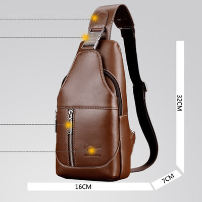 Men Casual Travel Crossbody Chest Sling Bag One Shoulder Strap Bag