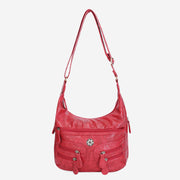Multi-pocket Vintage Women Small Tote Shoulder Bag Crossbody Bag