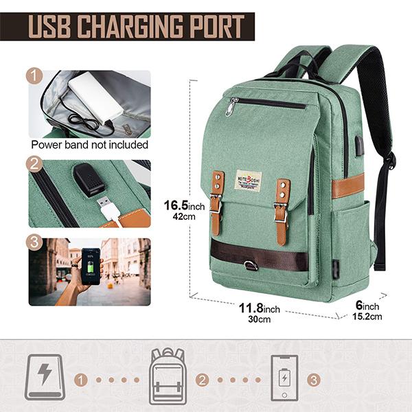 USB Charging Large Capacity School Backpack