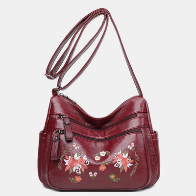 Large Capacity Embroidery Durable Crossbody Bag