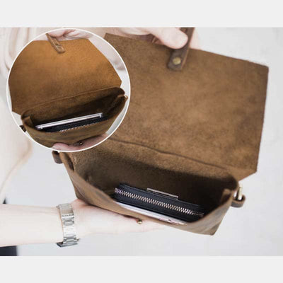 Retro Leather Waist Bag Crossbody Shoulder Bag for Women