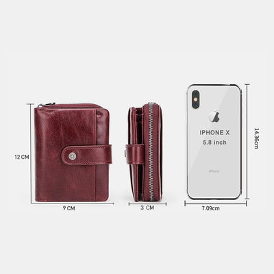 RFID Multifunctional Leather Vintage Wallet